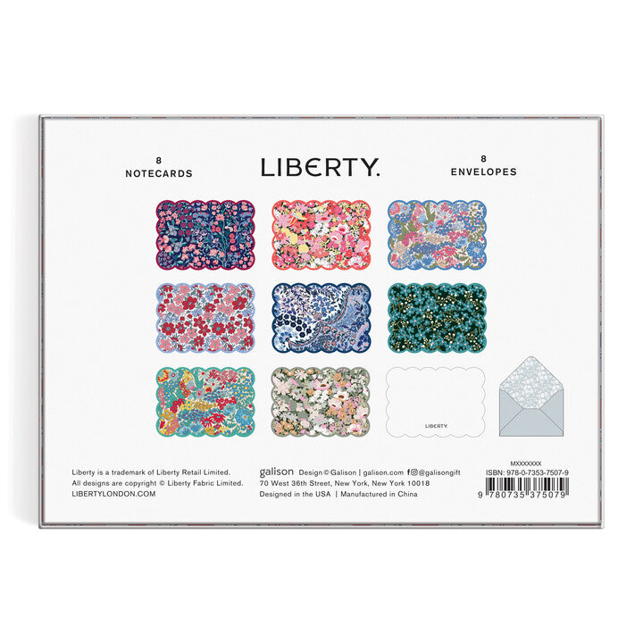 Liberty Scalloped Shaped Notecard Set Stationery Liberty London 