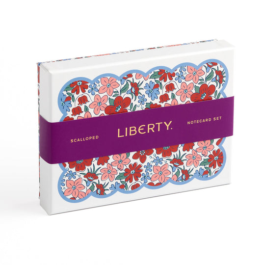Liberty Scalloped Shaped Notecard Set Stationery Liberty London 