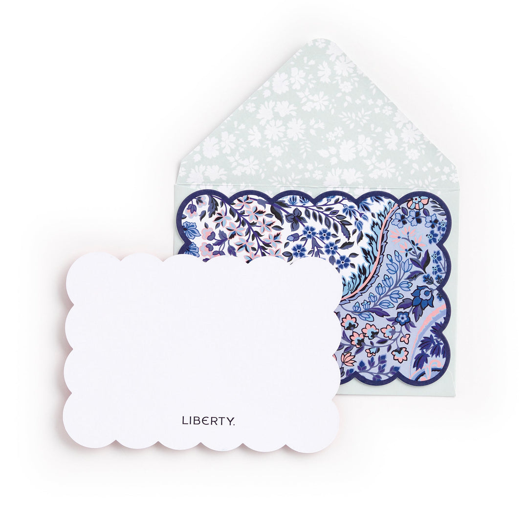 Liberty Scalloped Shaped Notecard Set Stationery Liberty London 