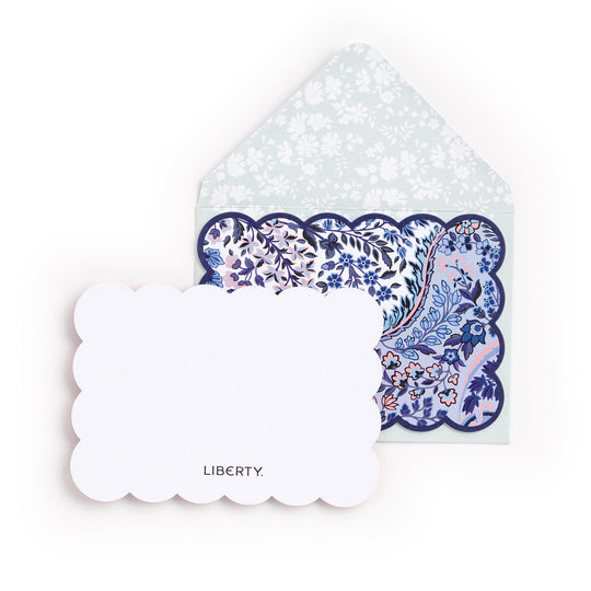 Liberty Scalloped Shaped Notecard Set Stationery Liberty London 