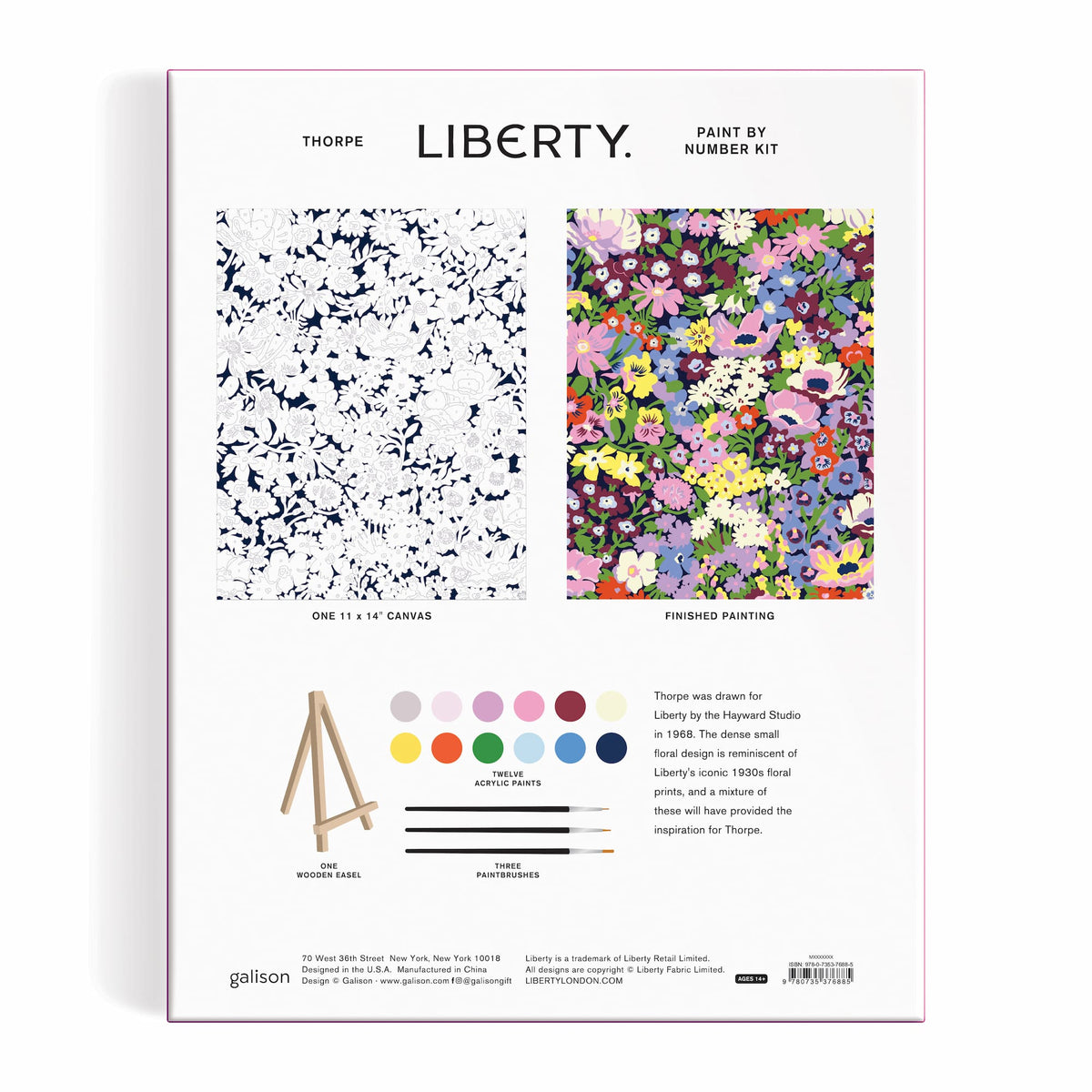 Liberty Glastonbury 11 x 14 Paint By Number Kit – Galison