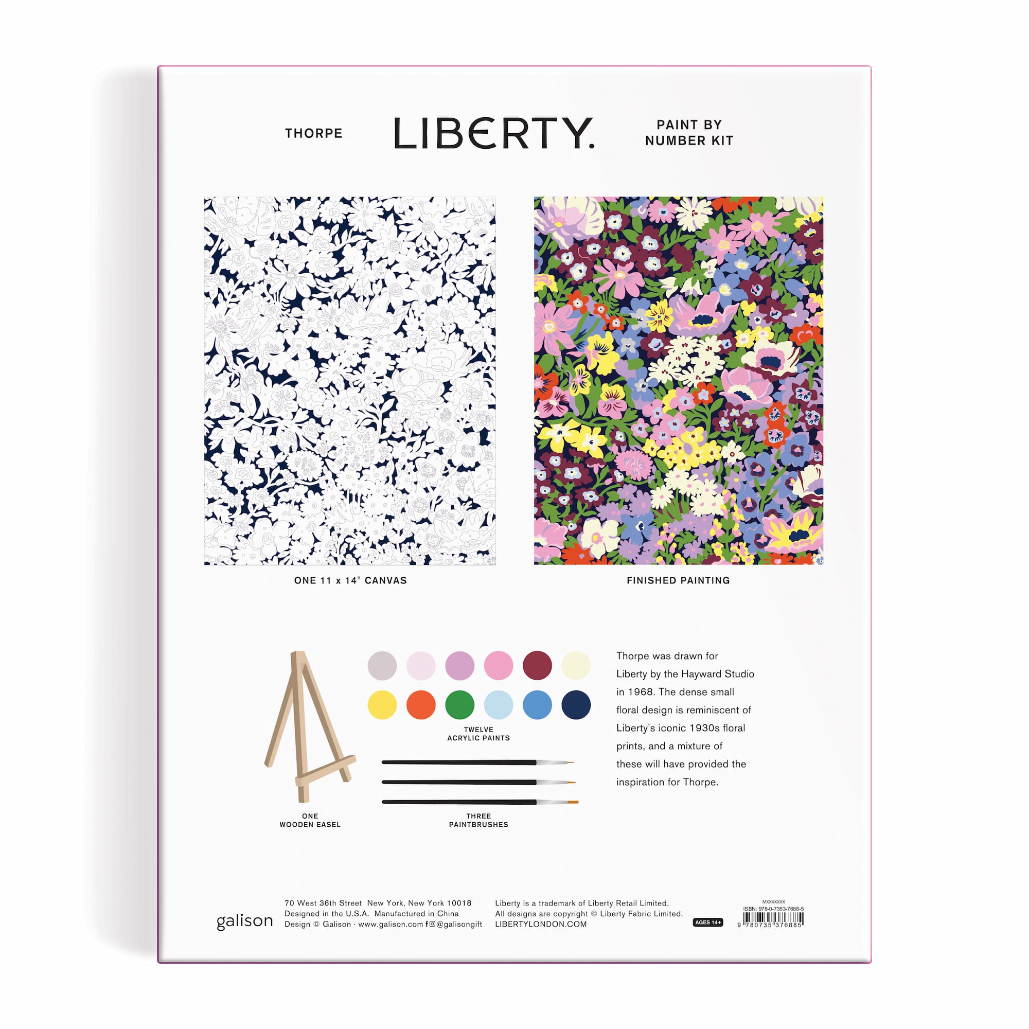 Liberty Thorpe 11 x 14 Paint By Number Kit – Galison