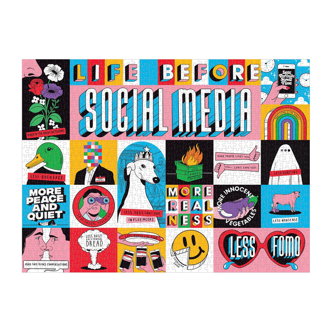 Life Before Social Media 1000 Piece Jigsaw Puzzle 1000 Piece Puzzles Life Before Social Media Collection 