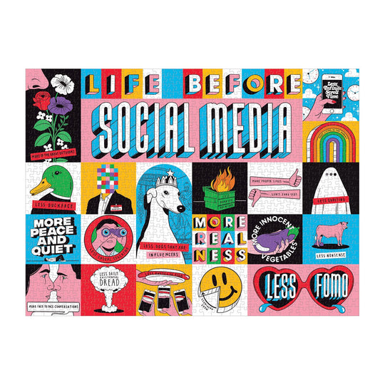 Life Before Social Media 1000 Piece Jigsaw Puzzle 1000 Piece Puzzles Life Before Social Media Collection 