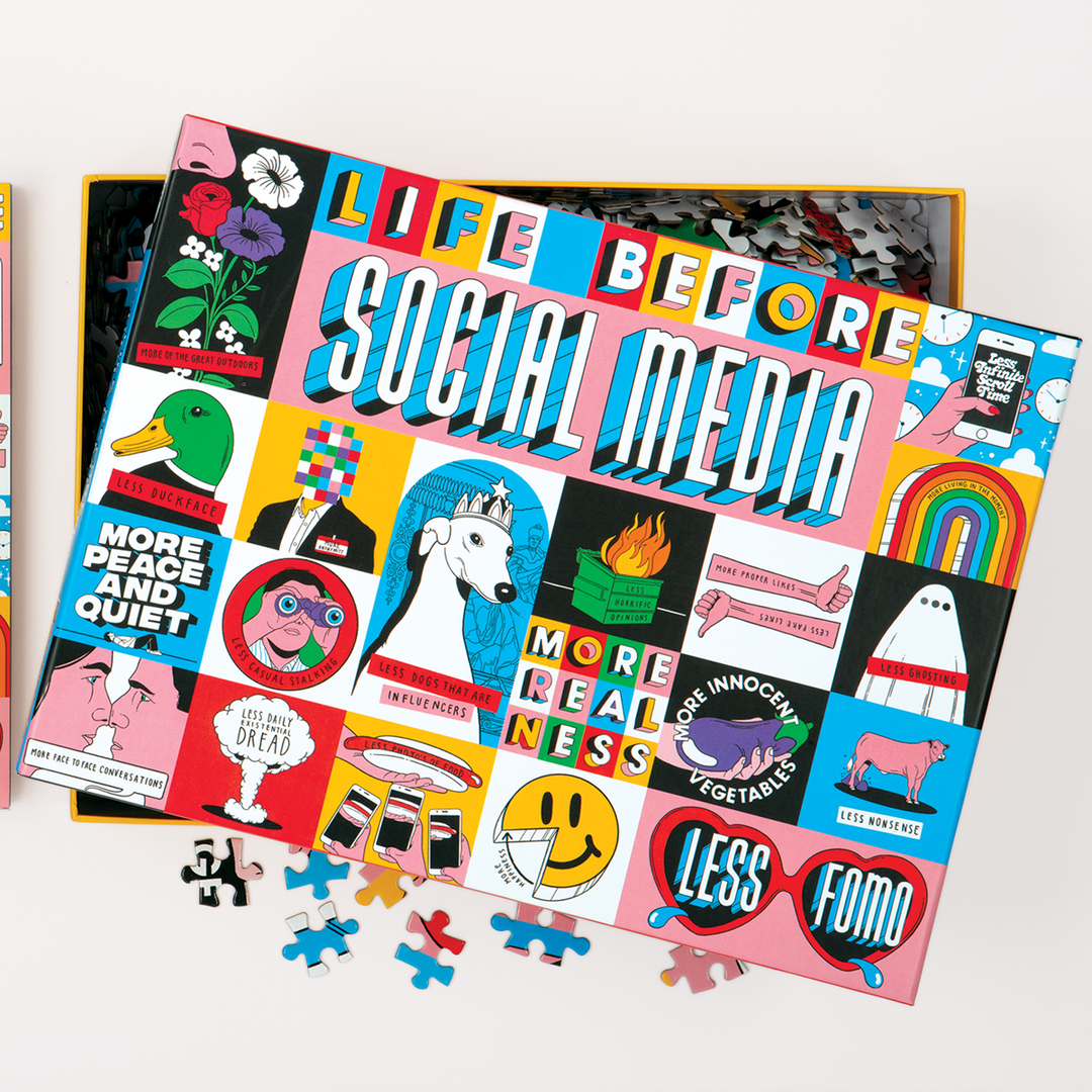 Life Before Social Media 1000 Piece Jigsaw Puzzle 1000 Piece Puzzles Life Before Social Media Collection 