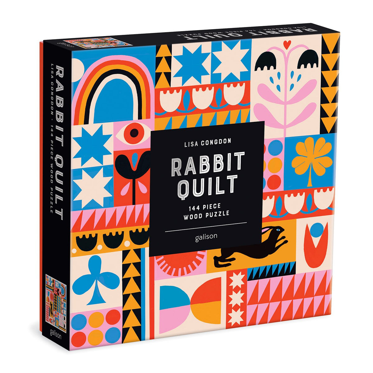 Rabbit Quilt 144 Piece Wood Puzzle