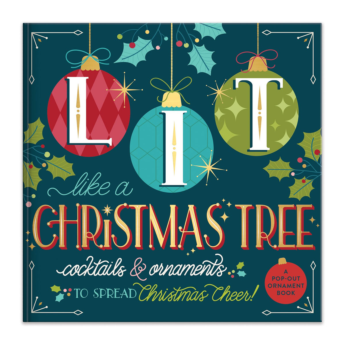 Lit Like Christmas Tree Ornament Coaster Book