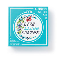 Live Laugh Loathe Cross Stitch Kit Brass Monkey 