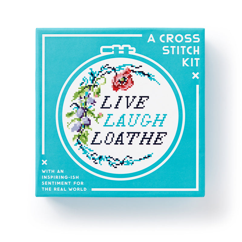 Live Laugh Loathe Cross Stitch Kit Brass Monkey 