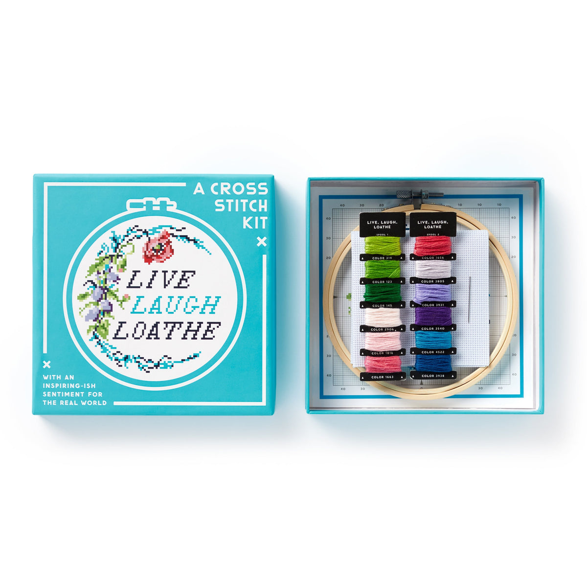 Live Laugh Loathe Cross Stitch Kit Brass Monkey 