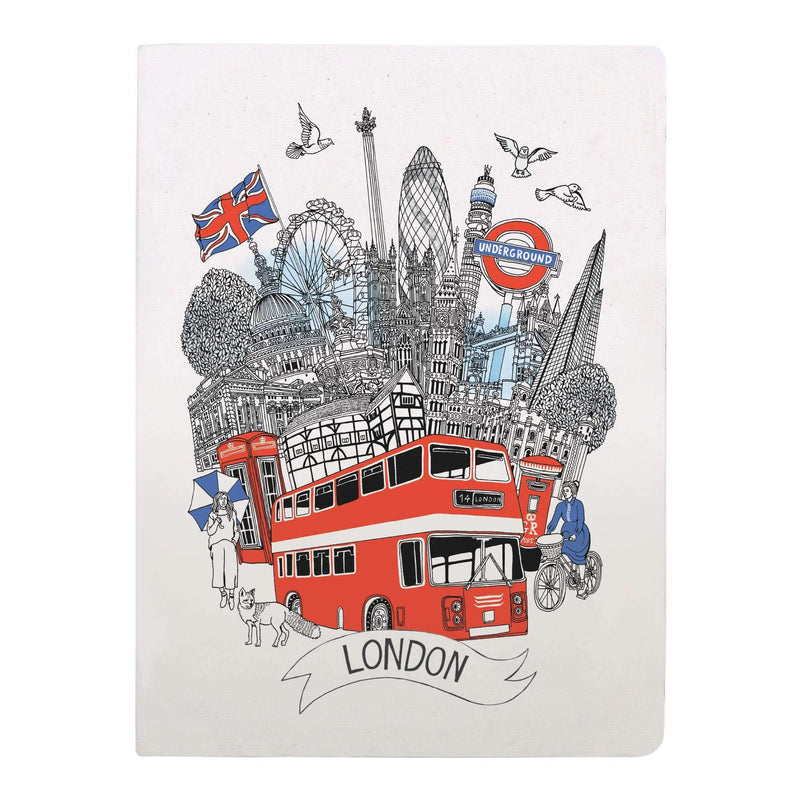 London Handmade Silkscreened Journal Journals and Notebooks Galison 