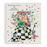 MacKenzie-Childs Blooming Kettle 750 Piece Shaped Puzzle Galison 
