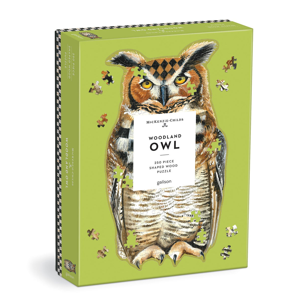 MacKenzie-Childs Woodland Owl 250 Piece Shaped Wood Puzzle Galison 