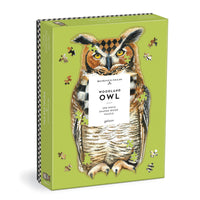 MacKenzie-Childs Woodland Owl 250 Piece Shaped Wood Puzzle Galison 