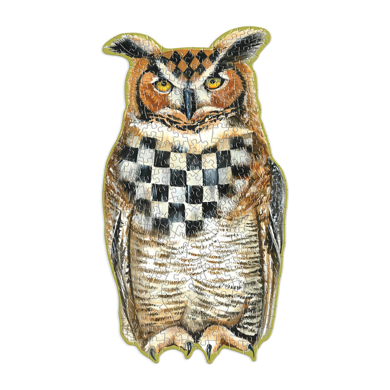 MacKenzie-Childs Woodland Owl 250 Piece Shaped Wood Puzzle Galison 
