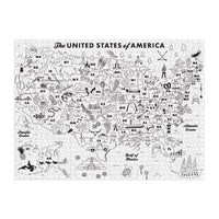 Maptote USA Color-In 1000 Piece Puzzle Galison 