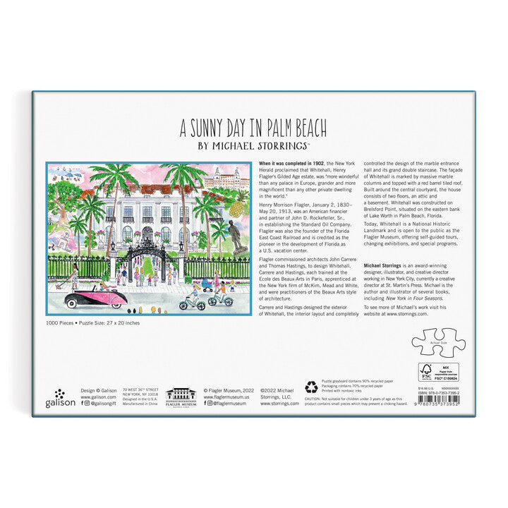 Michael Storrings A Sunny Day in Palm Beach 1000 Piece Puzzle Galison 