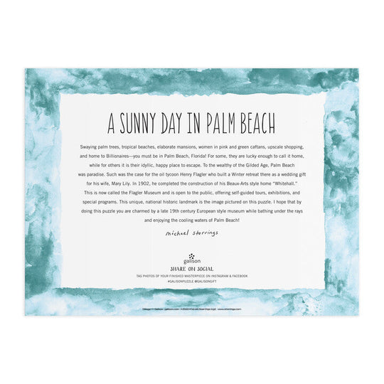 Michael Storrings A Sunny Day in Palm Beach 1000 Piece Puzzle Galison 