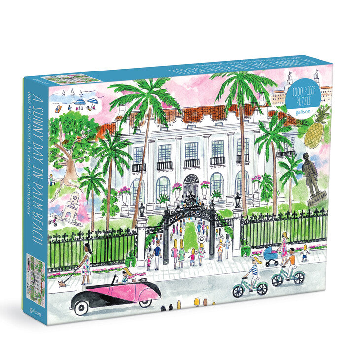 Michael Storrings A Sunny Day in Palm Beach 1000 Piece Puzzle Galison 