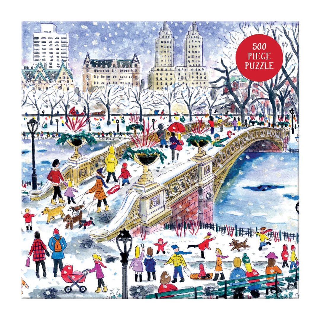 Michael Storrings Bow Bridge In Central Park 500 Piece Puzzle holiday 500 Piece Puzzles Galison 