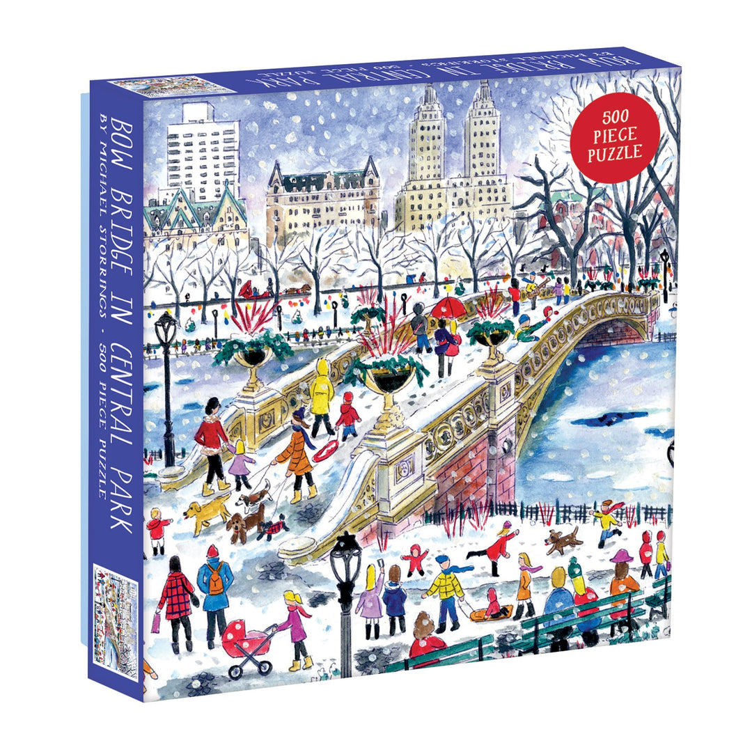 Michael Storrings Bow Bridge In Central Park 500 Piece Puzzle holiday 500 Piece Puzzles Galison 