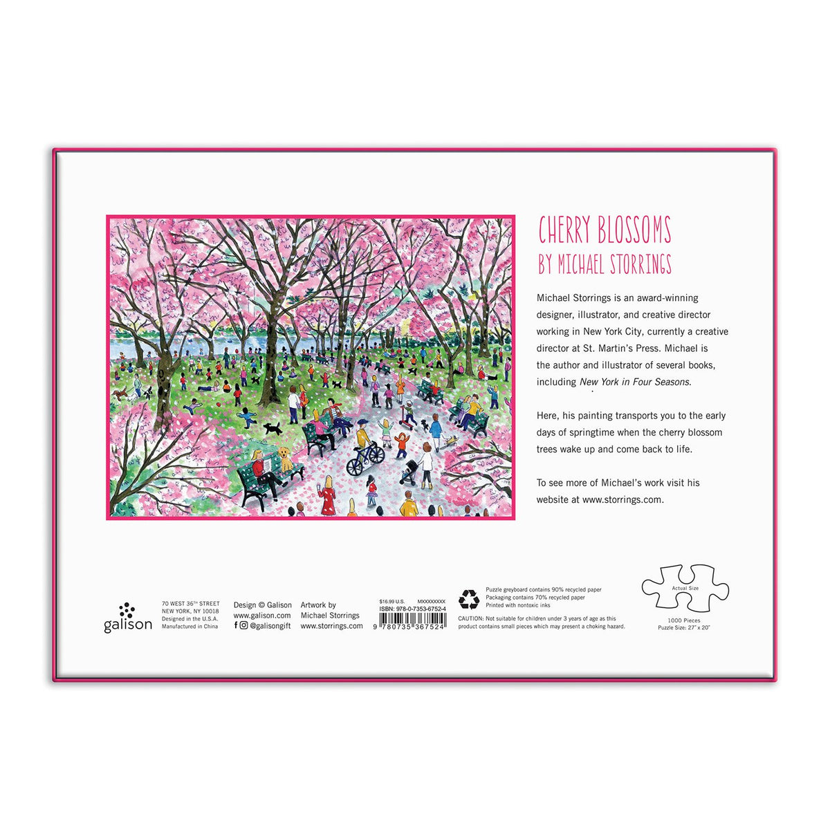 Michael Storrings Cherry Blossoms 1000 Piece Puzzle 1000 Piece Puzzles Michael Storrings Collection 