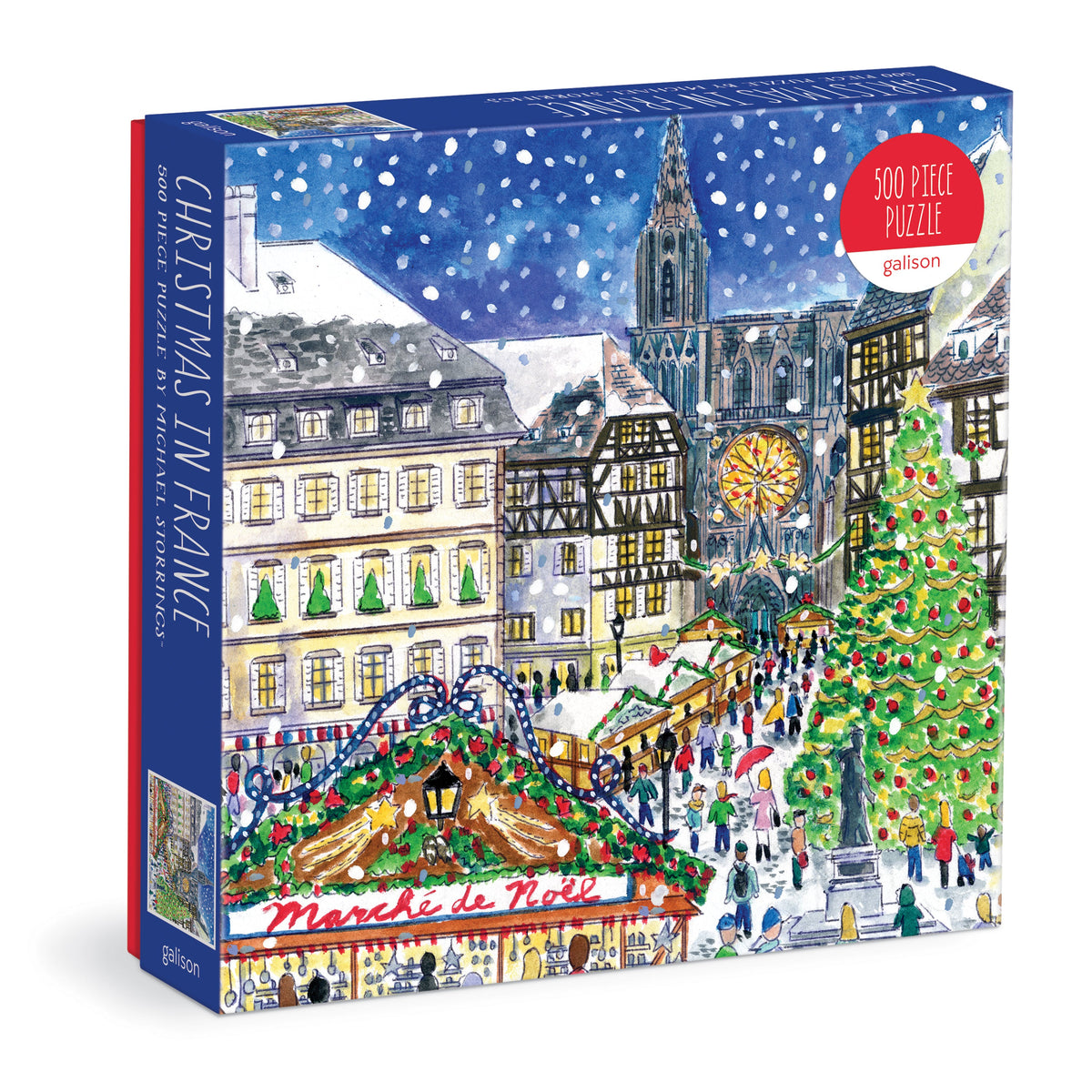 Michael Storrings Christmas in France 500 Piece Puzzle Galison 