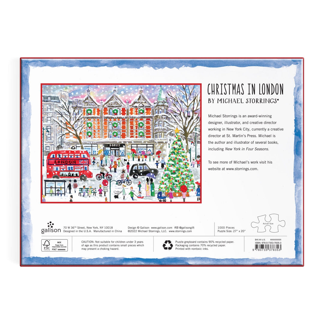 Michael Storrings Christmas in London 1000 Piece Puzzle 1000 Piece Puzzles Michael Storrings 