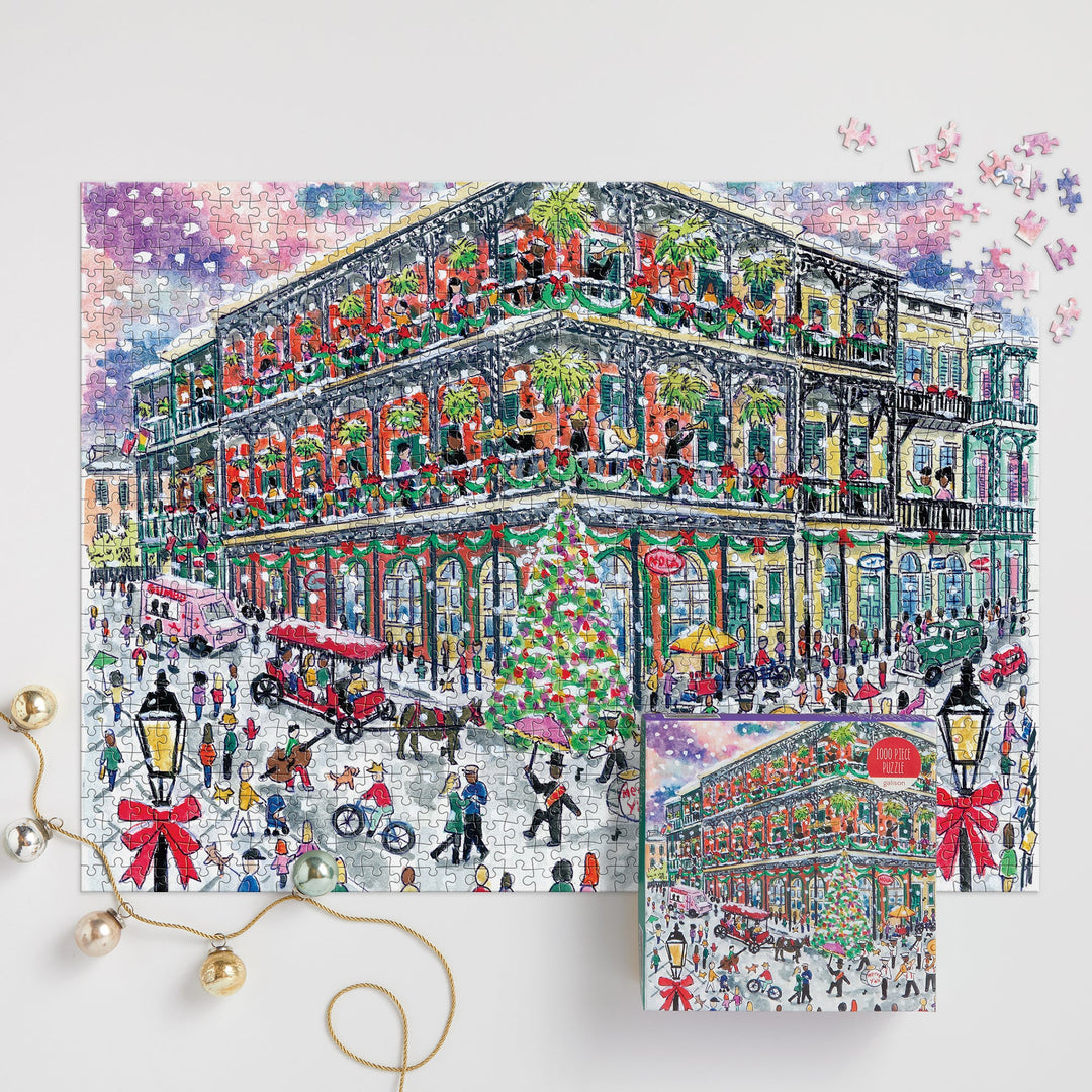 Michael Storrings Christmas in New Orleans 1000 Piece Puzzle Puzzles Michael Storrings 