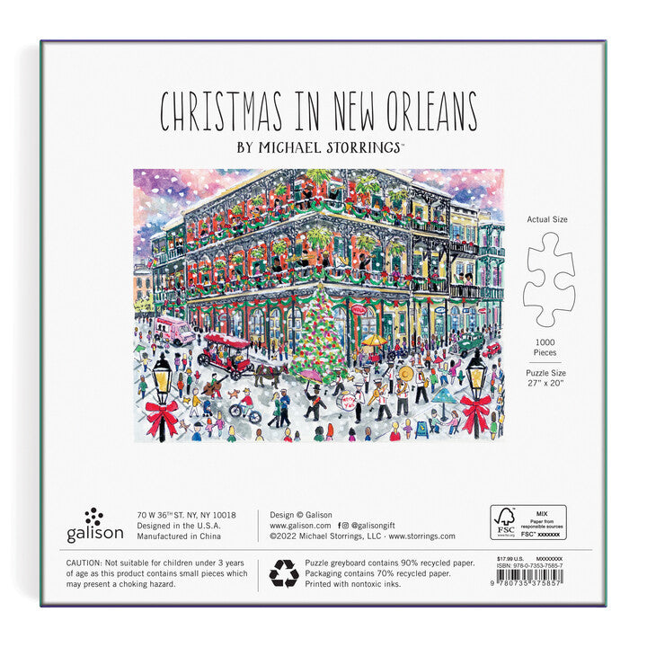 Michael Storrings Christmas in New Orleans 1000 Piece Puzzle Puzzles Michael Storrings 