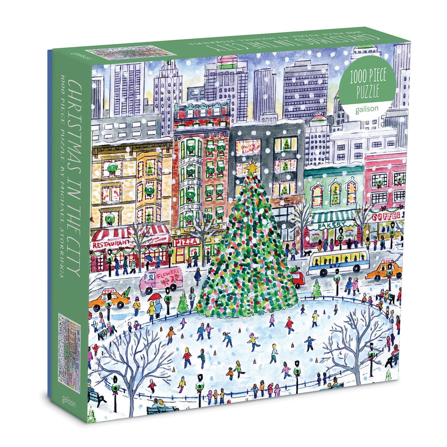 Galison Michael Storrings Christmas in France Puzzle 500pcs - Puzzles