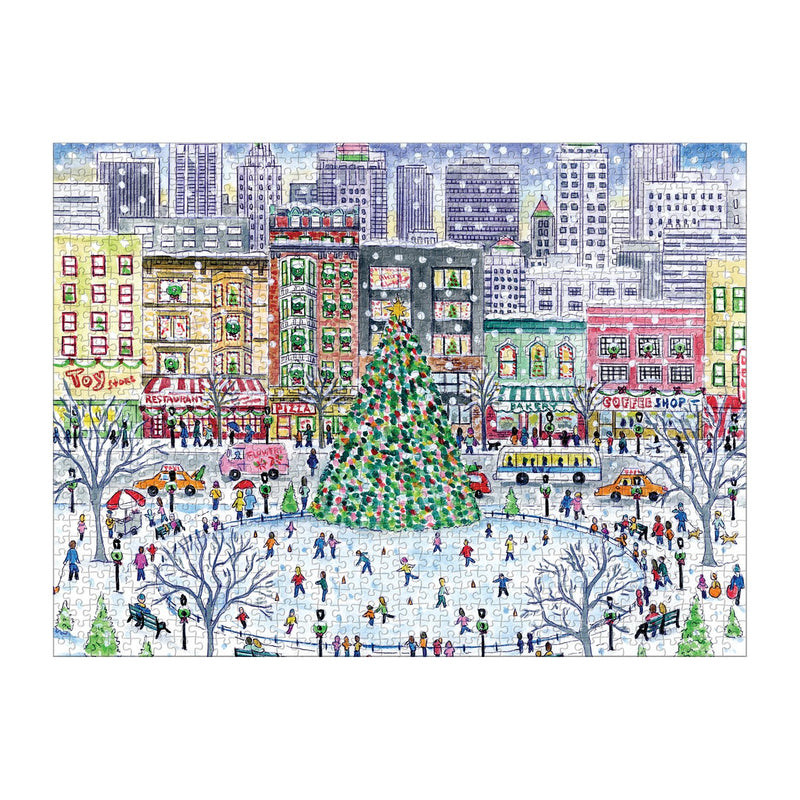 Michael Storrings Christmas in the City 1000 Piece Puzzle Holiday 1000 Piece Puzzles Michael Storrings Collection 