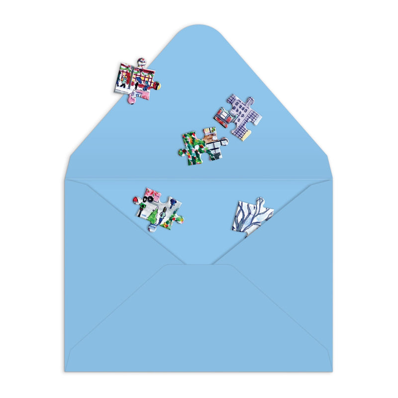 Michael Storrings Christmas in the City Greeting Card Puzzle Greeting Card Puzzles Michael Storrings 