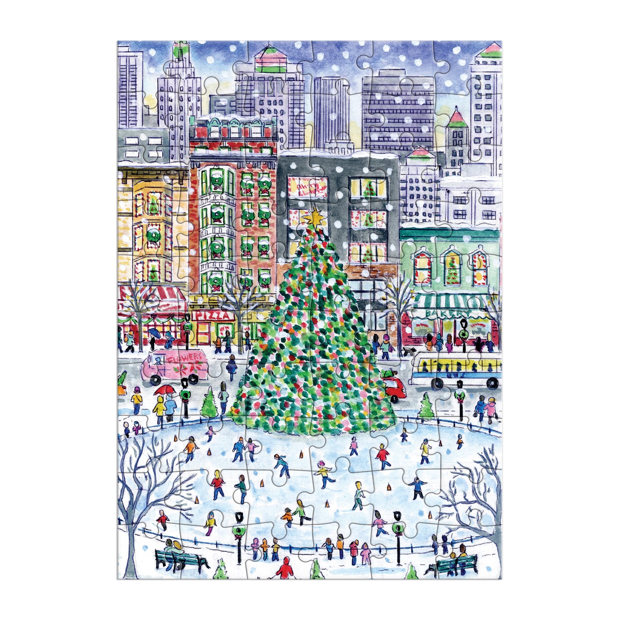 Michael Storrings Christmas City Card Puzzle | Galison