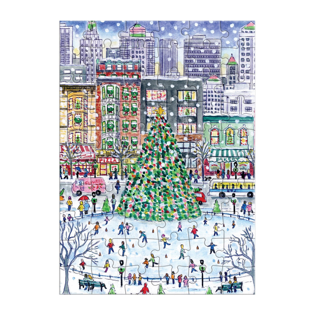 Michael Storrings Christmas in the City Greeting Card Puzzle Greeting Card Puzzles Michael Storrings 