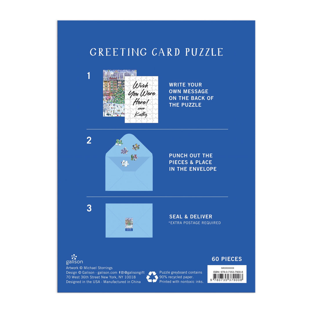 Michael Storrings Christmas in the City Greeting Card Puzzle Greeting Card Puzzles Michael Storrings 