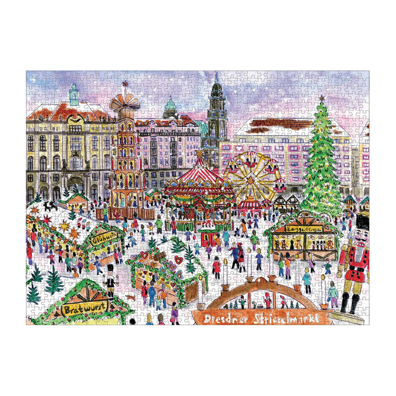 Michael Storrings Christmas Market 1000 Piece Puzzle Holiday 1000 Piece Puzzles Michael Storrings Collection 