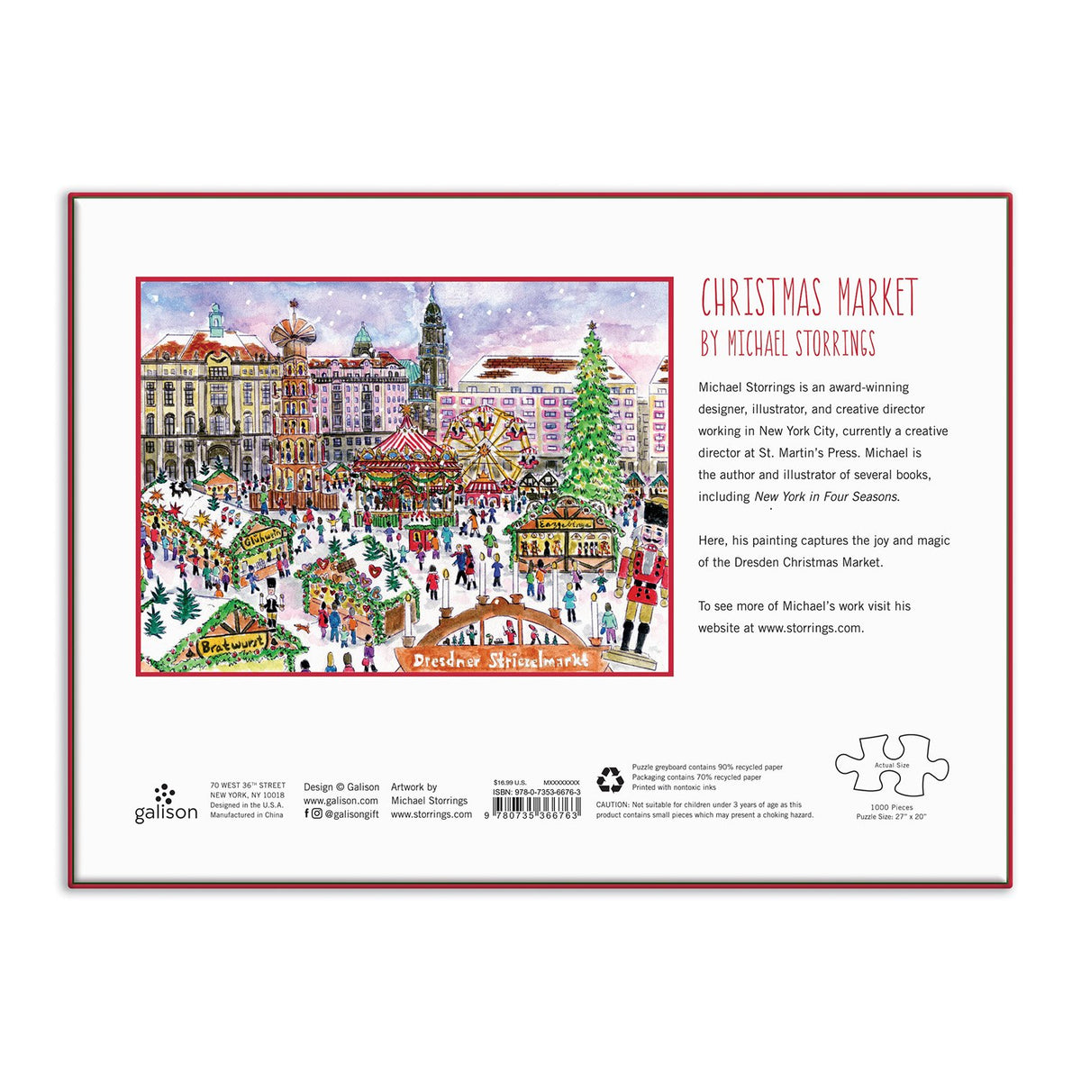 Michael Storrings Market In Bloom Puzzle – 2000 Teile, Farbenfrohes Blumenmarkt-Motiv