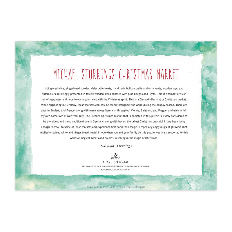 Michael Storrings Christmas Market 1000 Piece Puzzle Holiday 1000 Piece Puzzles Michael Storrings Collection 