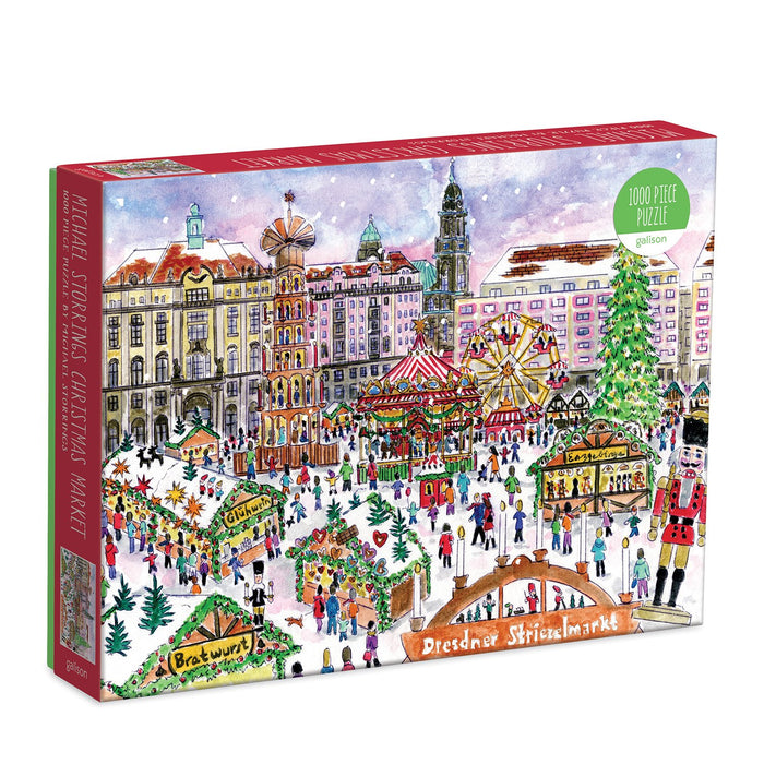 Michael Storrings Christmas Market 1000 Piece Puzzle Holiday 1000 Piece Puzzles Michael Storrings Collection 