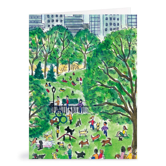 Michael Storrings Dog Park in Four Seasons Greeting Card Assortment Michael Storrings 