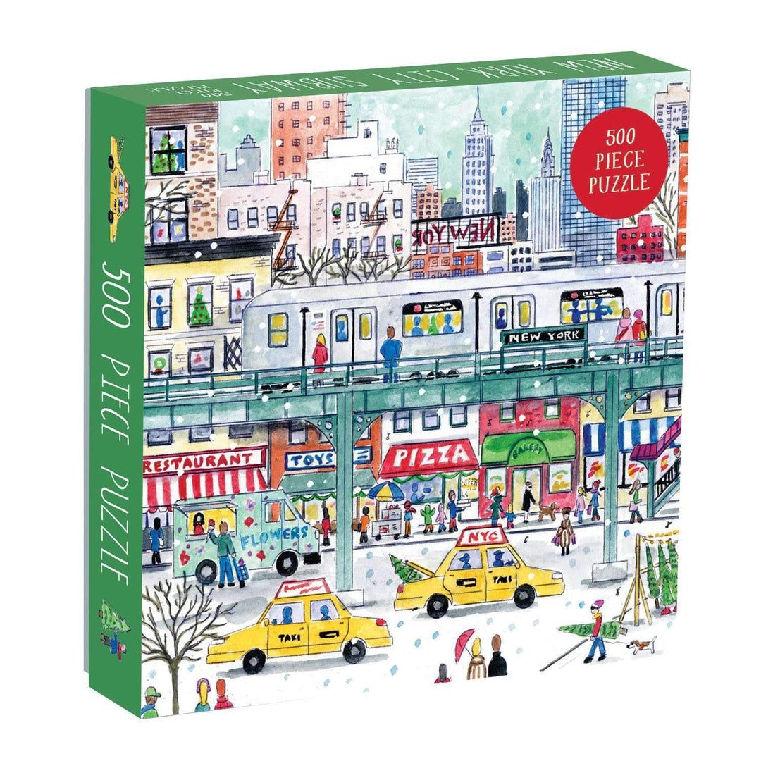 Michael Storrings New York City Subway 500 Piece Puzzle holiday 500 Piece Puzzles Galison 