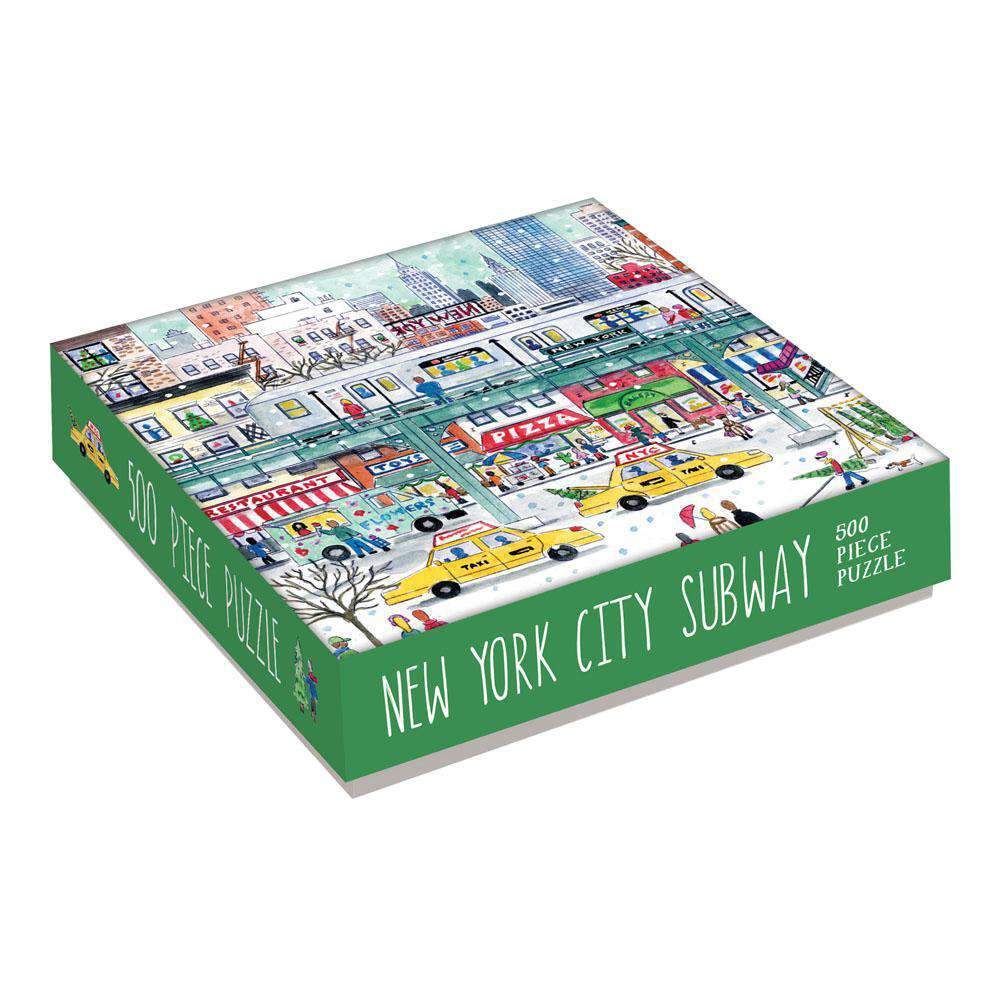 Michael Storrings New York City Subway 500 Piece Puzzle holiday 500 Piece Puzzles Galison 