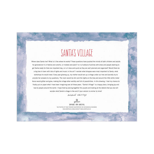 Michael Storrings Santa's Village 1000 Piece Puzzle Holiday 1000 Piece Puzzles Michael Storrings Collection 