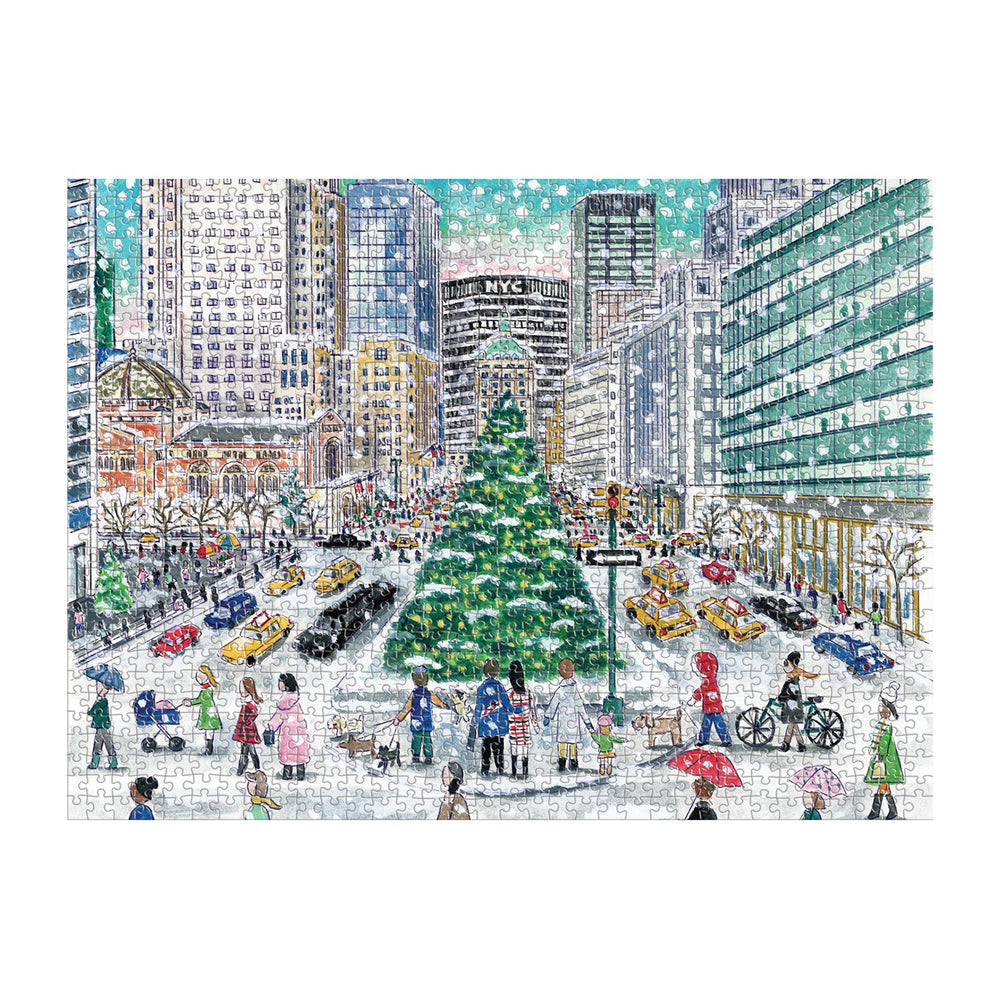 Michael Storrings Snowfall on Park Avenue 1000 Piece Puzzle Galison 