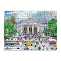 Michael Storrings Springtime at the Library 500 Piece Double-Sided Puzzle 500 Piece Puzzles Michael Storrings 