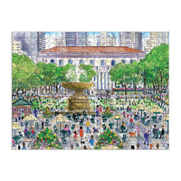 Michael Storrings Springtime at the Library 500 Piece Double-Sided Puzzle 500 Piece Puzzles Michael Storrings 