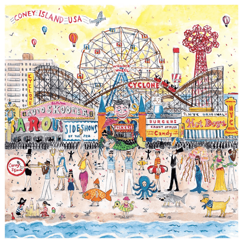 Michael Storrings Summer at the Amusement Park 500 Piece Puzzle 500 Piece Puzzles Galison 
