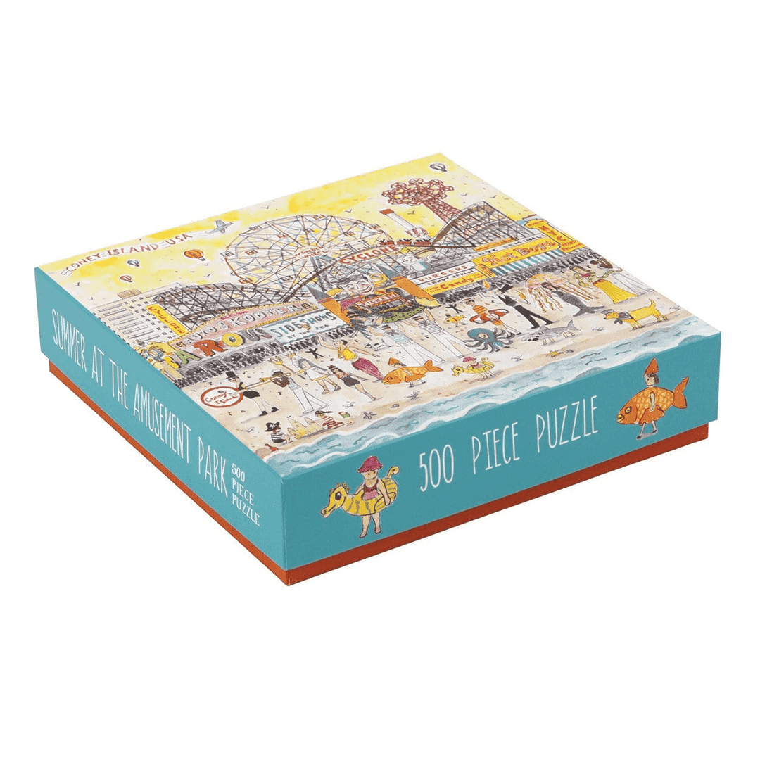 Michael Storrings Summer at the Amusement Park 500 Piece Puzzle 500 Piece Puzzles Galison 
