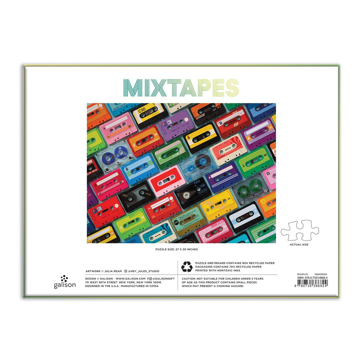 Mixtapes 1000 Piece Puzzle 1000 Piece Puzzles Galison 